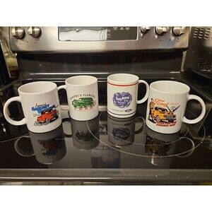 Set of 4 Ford Coffee Mugs - 3 Of F-1 America's Hardest Working Truck & 1 Logo